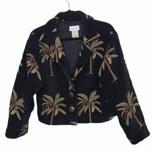 Vintage Paco Soler Palm Tree Cropped Jacket